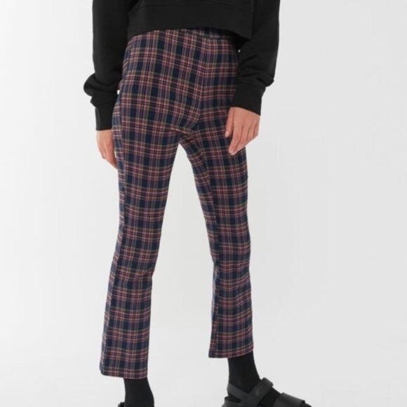 Urban Outfitters Pants - Urban Outfitters Lola Kick Flare Plaid Crop Pant 4